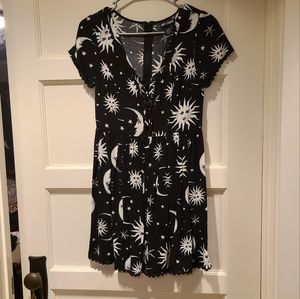 Hot Topic Sun and Moon Goth Dress